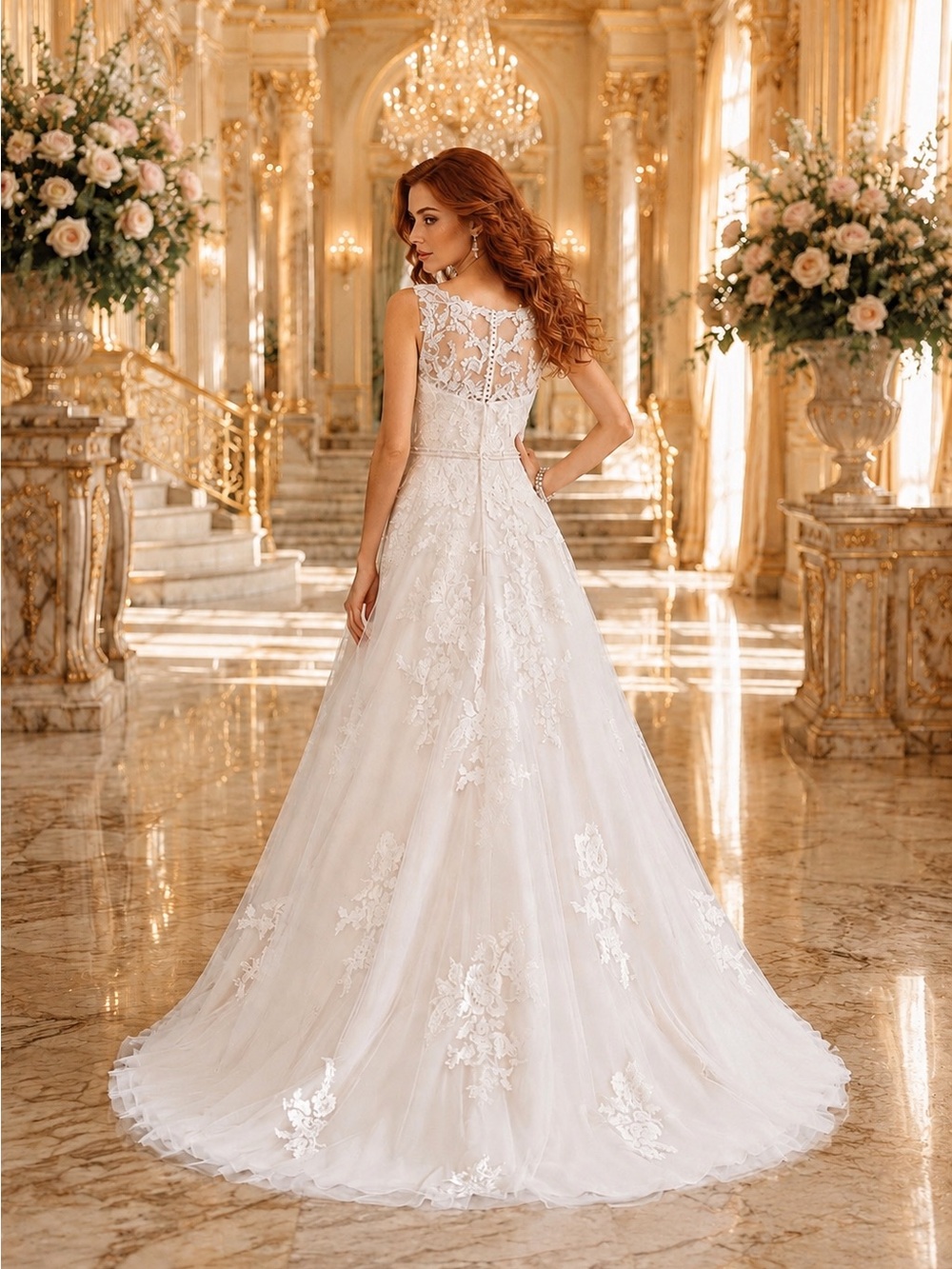JJ’s House #186390 Elve Ivory Princess Ball Gown Lace Wedding Dress Sz 10 NWT - Picture 5 of 10